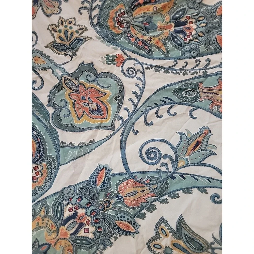 Pottery Barn LEAH PAISLEY Reversible King  Duvet & 2 King Shams